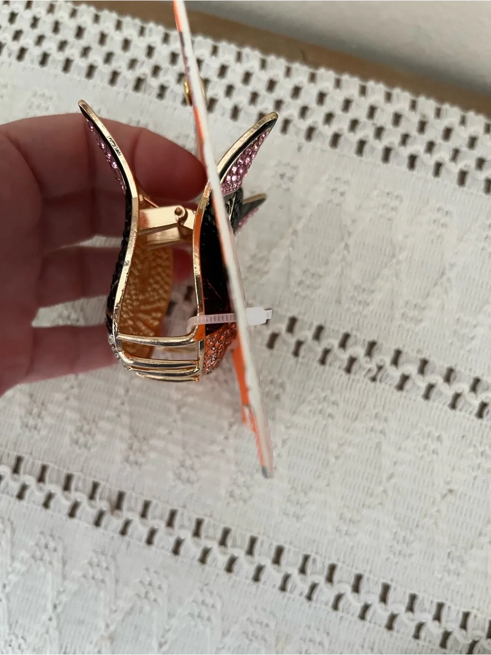 Unique Tuxedo Cat Rhinestone Hair Claw Clip Trick or Treat Piper K Halloween